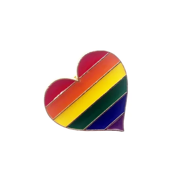 Pride Anstecker-Set – Herz & Regenbogen aus Emaille – Bild 2